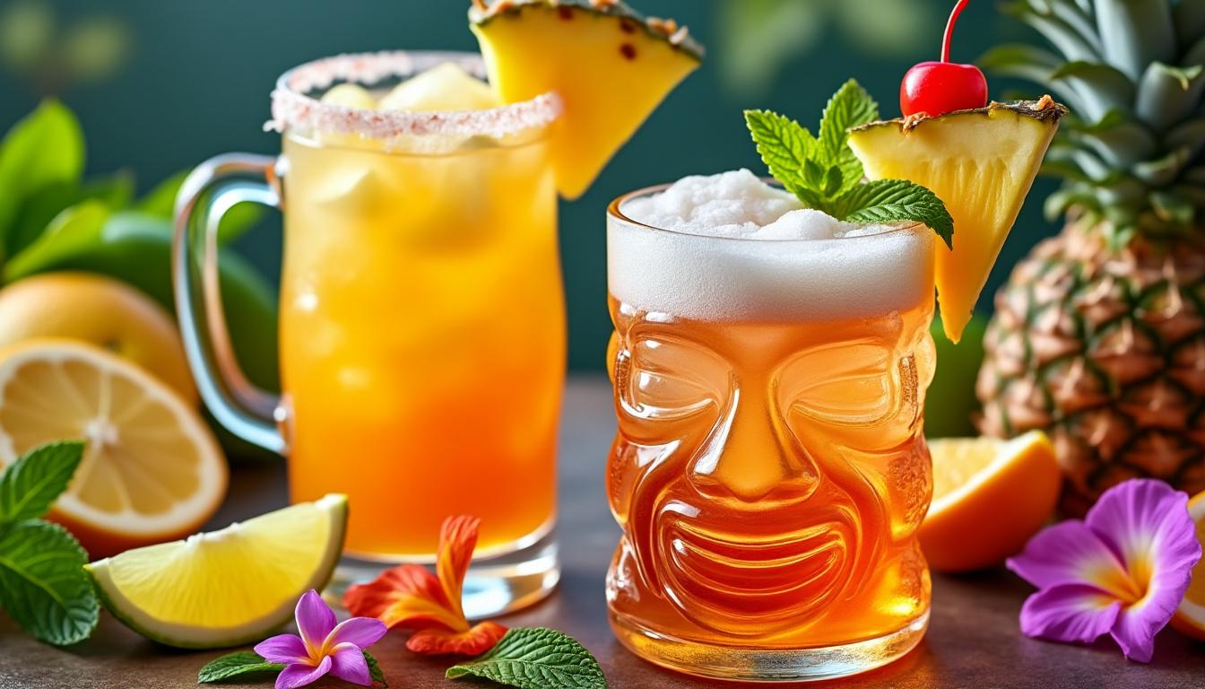 découvrez l'art de préparer et présenter des cocktails tropicaux faits maison pour impressionner vos convives avec des saveurs exotiques et une mise en scène élégante.