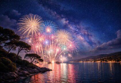 Feux d&rsquo;artifice dans le 06 : la magie de la nuit étoilée